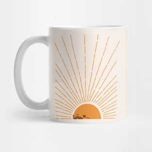 Abstract Sunrise Pug Mug